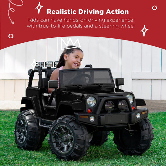 Jumbo 12V Kids Electric Ride On Car with Parent Remote Seat Harness