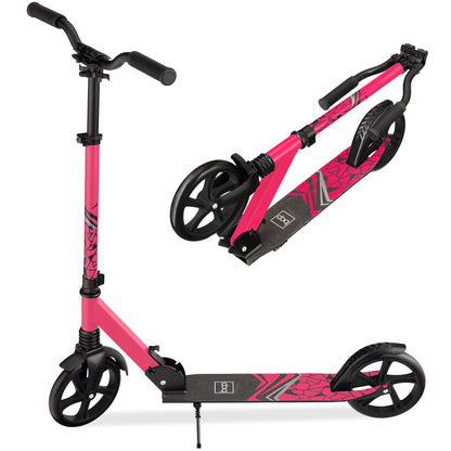 Kids Height Adjustable Kick Scooter w/ Carrying Strap Non-Slip Deck