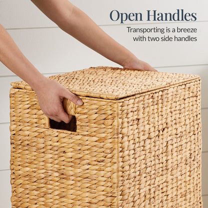 Large Laundry Hamper w/ Lid Removable Liner & Built-in Handles