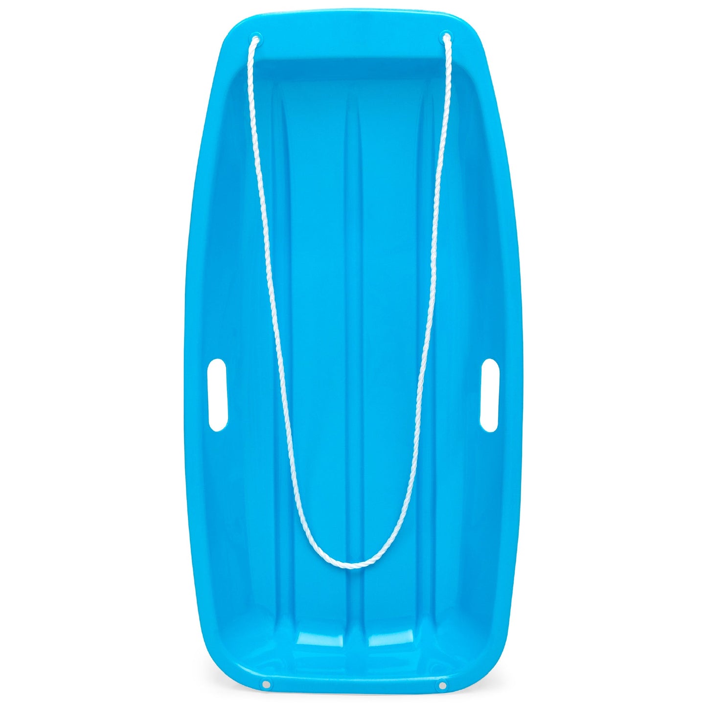 Kids Outdoor Plastic Toboggan Snow Sled Board w/ Pull Rope Handles - 35in