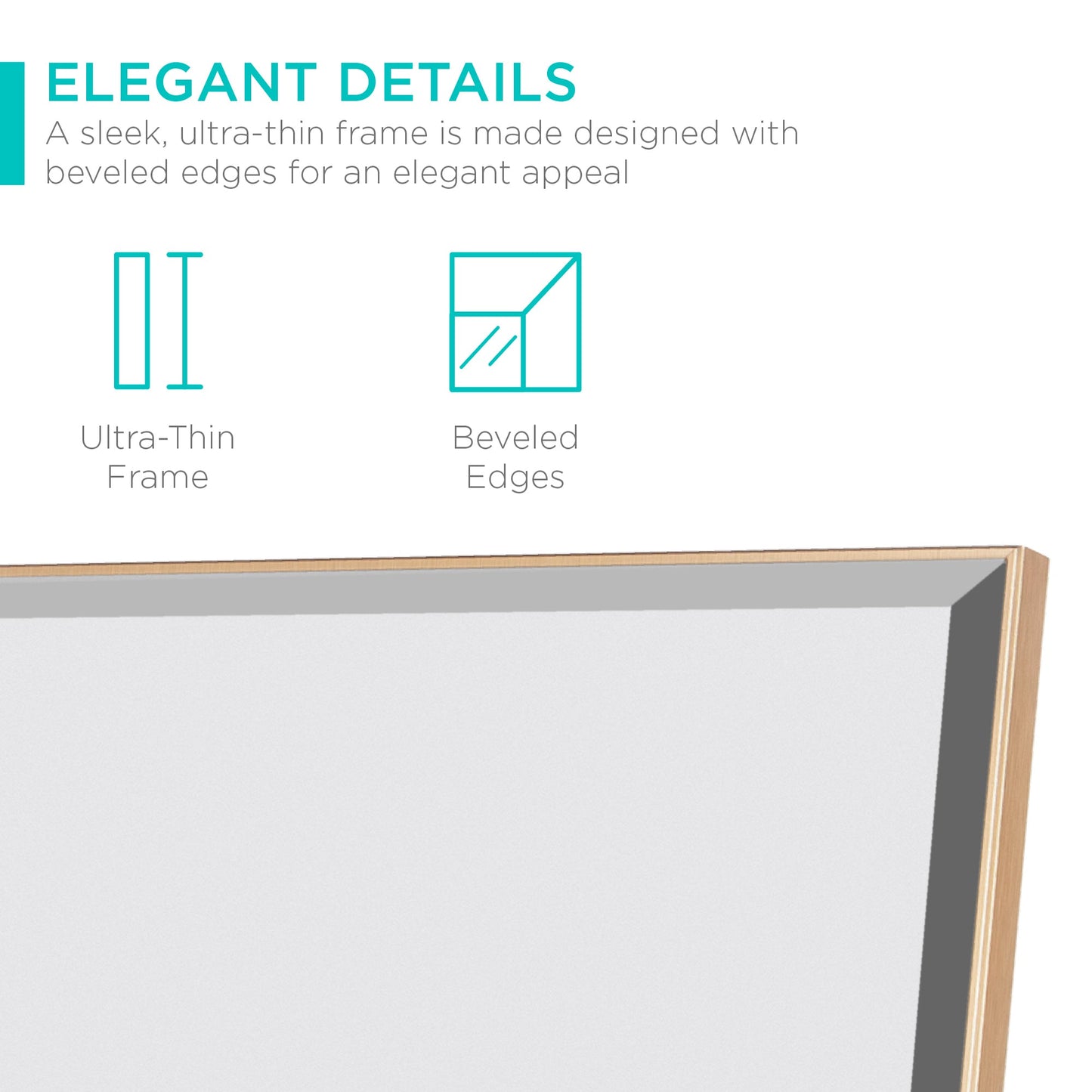 Large Full Length Mirror Wall Hanging & Leaning Floor Mirror - 65x22in