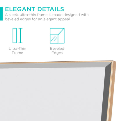 Large Full Length Mirror Wall Hanging & Leaning Floor Mirror - 65x22in