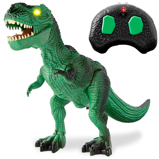 Kids Remote Control Dinosaur T-Rex w/ Light-Up LED Eyes Roaring Sounds