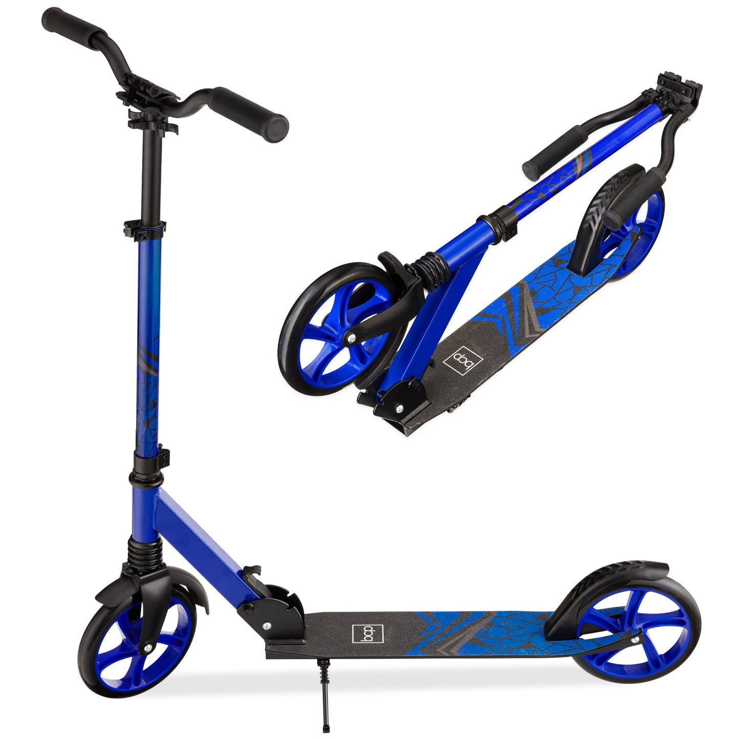 Kids Height Adjustable Kick Scooter w/ Carrying Strap Non-Slip Deck