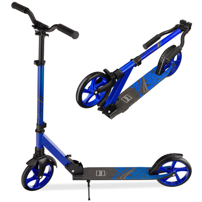 Kids Height Adjustable Kick Scooter w/ Carrying Strap Non-Slip Deck
