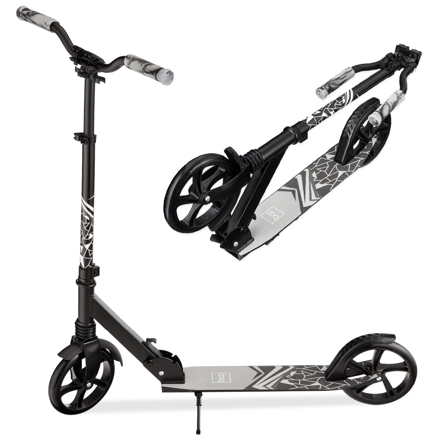 Kids Height Adjustable Kick Scooter w/ Carrying Strap Non-Slip Deck