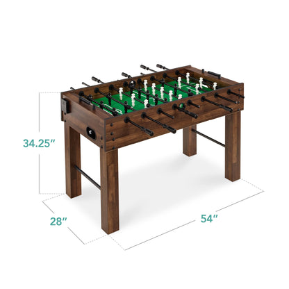 Large Full-Size Foosball Table w/ 2 Balls 2 Cup Holders - 54in