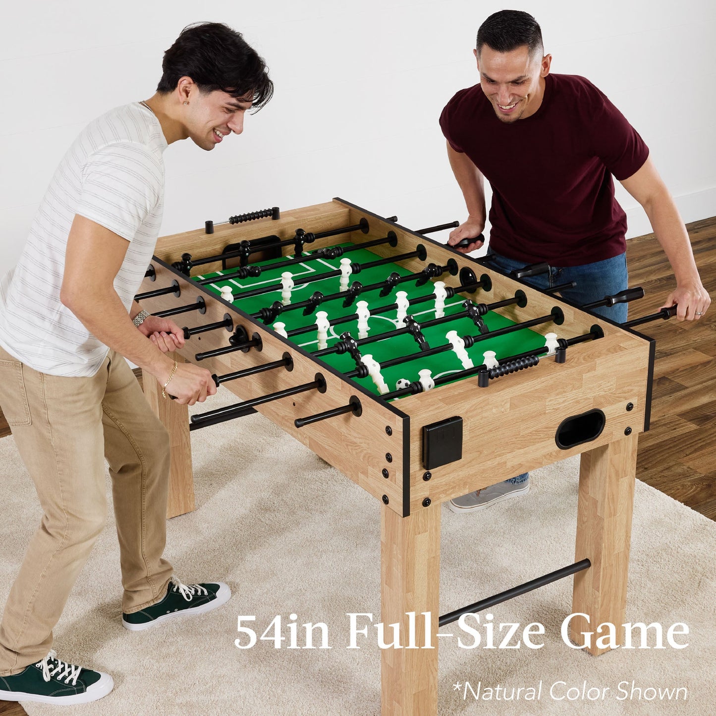 Large Full-Size Foosball Table w/ 2 Balls 2 Cup Holders - 54in