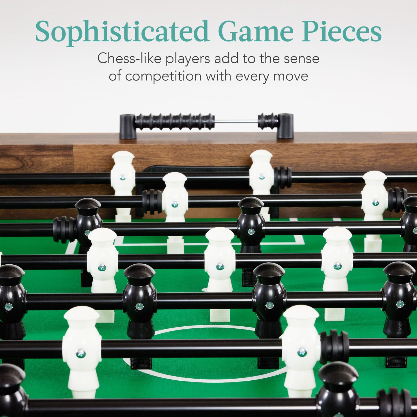 Large Full-Size Foosball Table w/ 2 Balls 2 Cup Holders - 54in