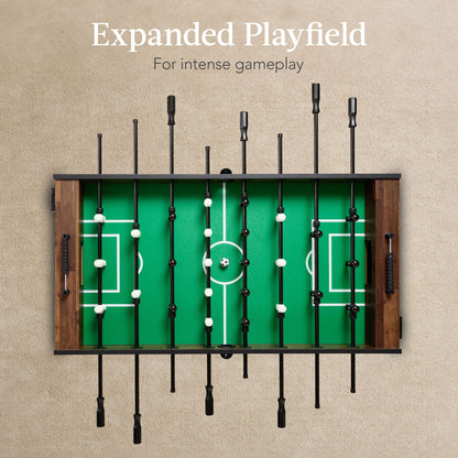 Large Full-Size Foosball Table w/ 2 Balls 2 Cup Holders - 54in
