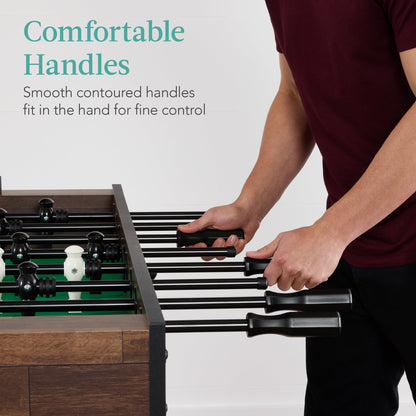 Large Full-Size Foosball Table w/ 2 Balls 2 Cup Holders - 54in