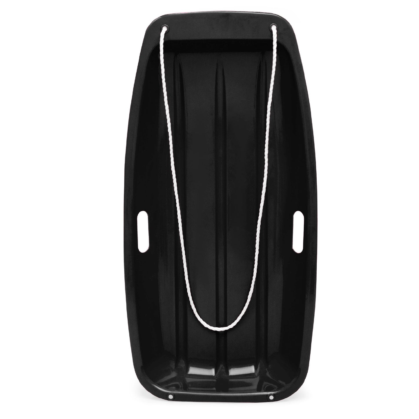 Kids Outdoor Plastic Toboggan Snow Sled Board w/ Pull Rope Handles - 35in