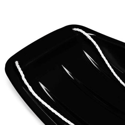 Kids Outdoor Plastic Toboggan Snow Sled Board w/ Pull Rope Handles - 35in