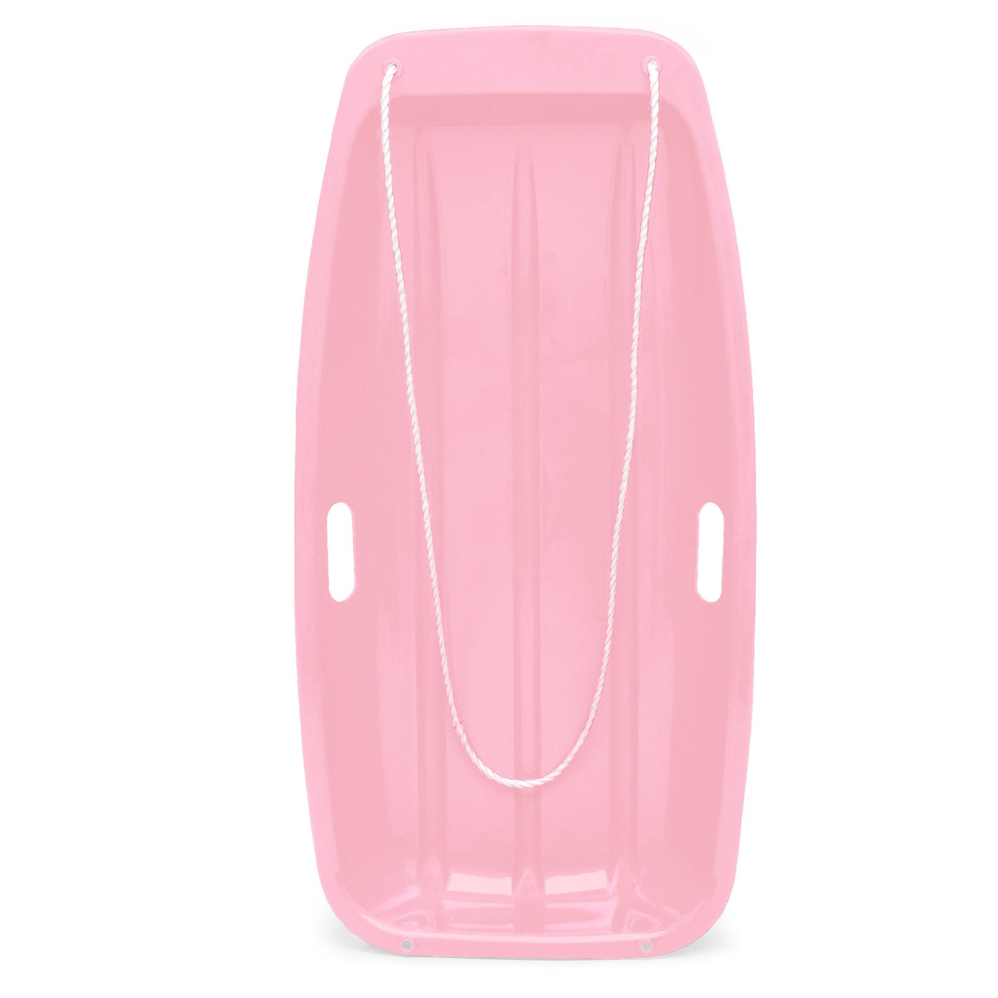 Kids Outdoor Plastic Toboggan Snow Sled Board w/ Pull Rope Handles - 35in